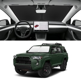 SLOGENTO Custom Fit Windshield Sun Shade for Toyota 4Runner 2010-2025, Blocks UV & Heat, Front Window Sunshade, Easy Fold & Store