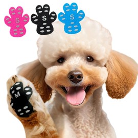Dog Socks, Anti-Slip, Non-Slip, Paws Seal, Anti-slip Mat, For Dogs, Foot Wipes, Dogs, Paws, Cream, For Elderly Dogs, Nursing Dogs, Anti-slip Pads, All Colors Set of 12 XS
