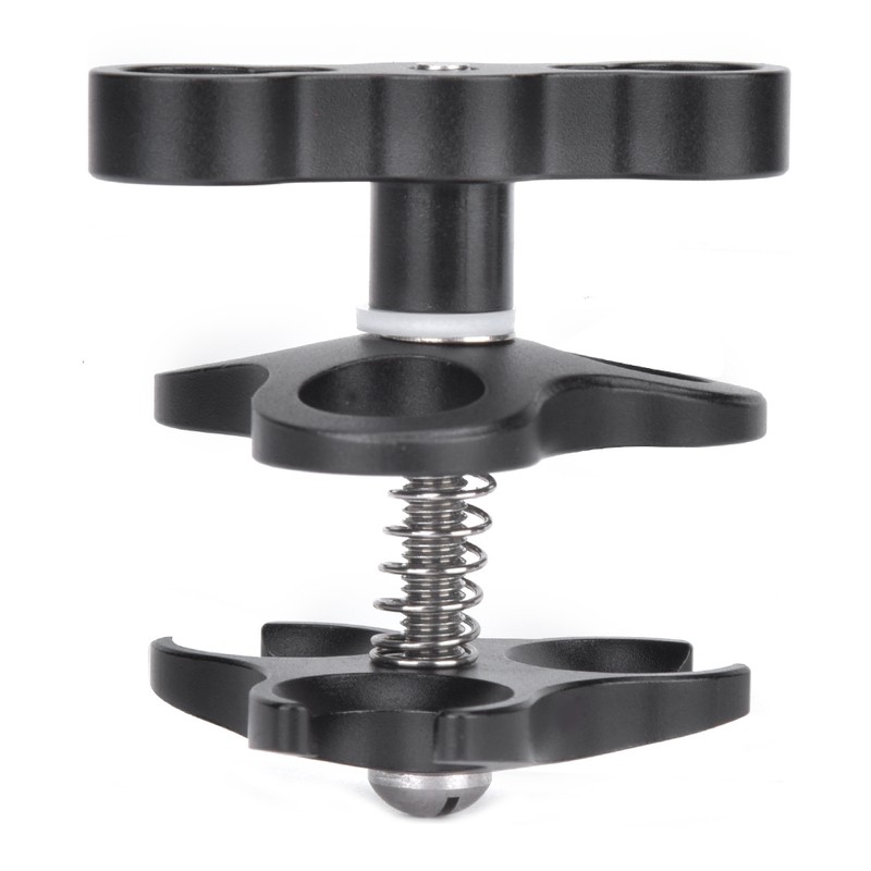 Aluminium Alloy Black Diving Triple Ball Clamp Outdoor Camera Arm