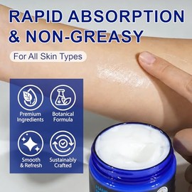 AIQIUSHA Crema hidratante para manos y pies, crema para la piel no grasa con manteca de karité, vitamina E, aloe vera y cuidado diario de pies y manos
