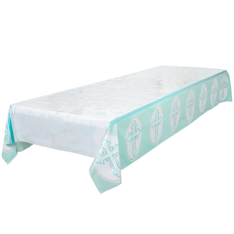 ROYAL BLUEBONNET Blue Baptism Tablecloth -Set of 2- Baptism Party