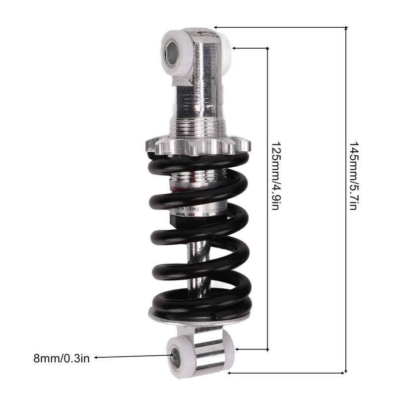1 Pair Motorcycle Shock Absorbers 125mm/4.9" Scooter Shock Absorber Adjustable
