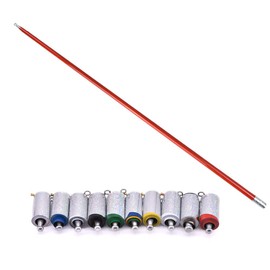 43.3 inches (110 cm) Appearing Cane, Metal, Suddenly Appears From the Palm of the Hand, Stretch and Pop-Up Stick, Stage Magic Tool (Red)