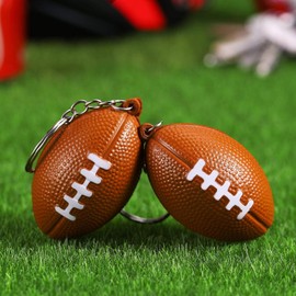 Blulu Paquete de 20 llaveros de fútbol para recuerdos de fiesta, recompensa de carnaval escolar, bolsas de regalo de fiesta (llaveros de fútbol, 20 unidades)