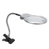 LED Illuminating Magnifier with Clamp Optical Lens Adjustment Hose Magnifying