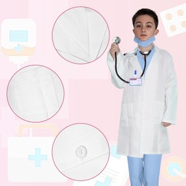 Antshouse Kids Doctor Costume Child Role Play Costumes Toddler Nurse Scrubs with Accessories Blue