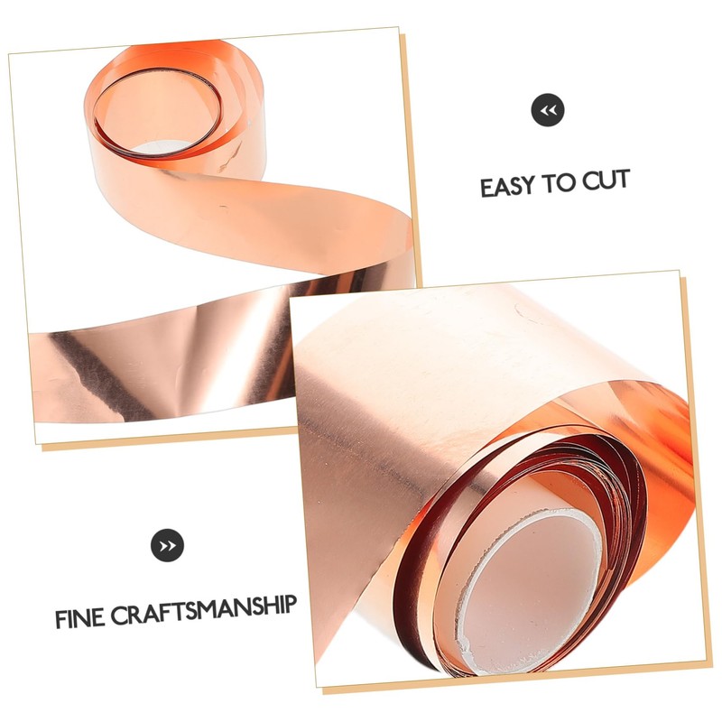 ULTECHNOVO 1roll Versatile Copper Sheet Roll Sturdy Thick Copper Foil