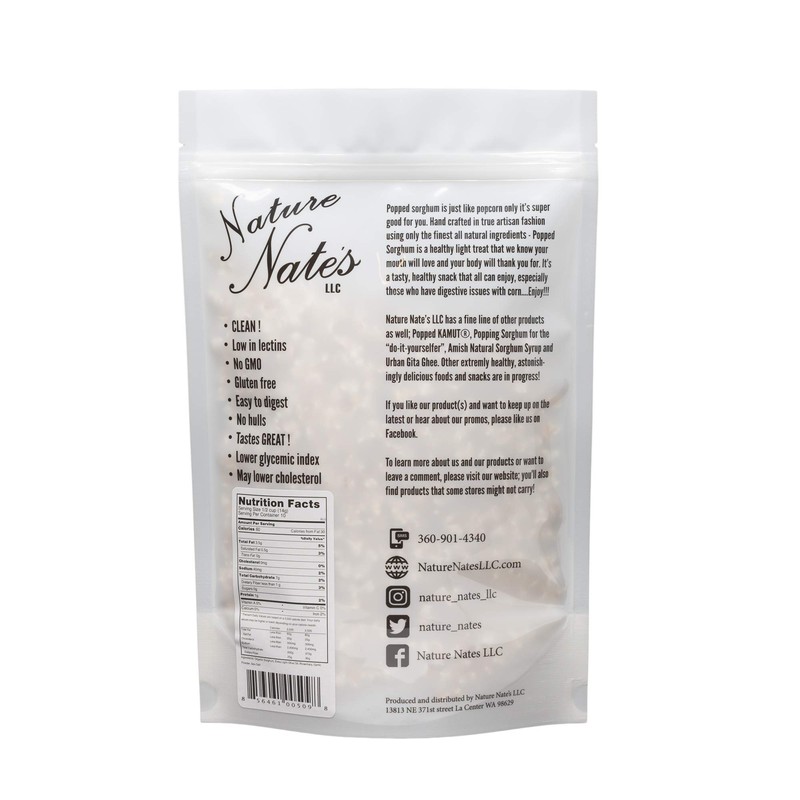 Nature Nate’s Popped Sorghum, Rosemary & Garlic - Sorghum, Keto