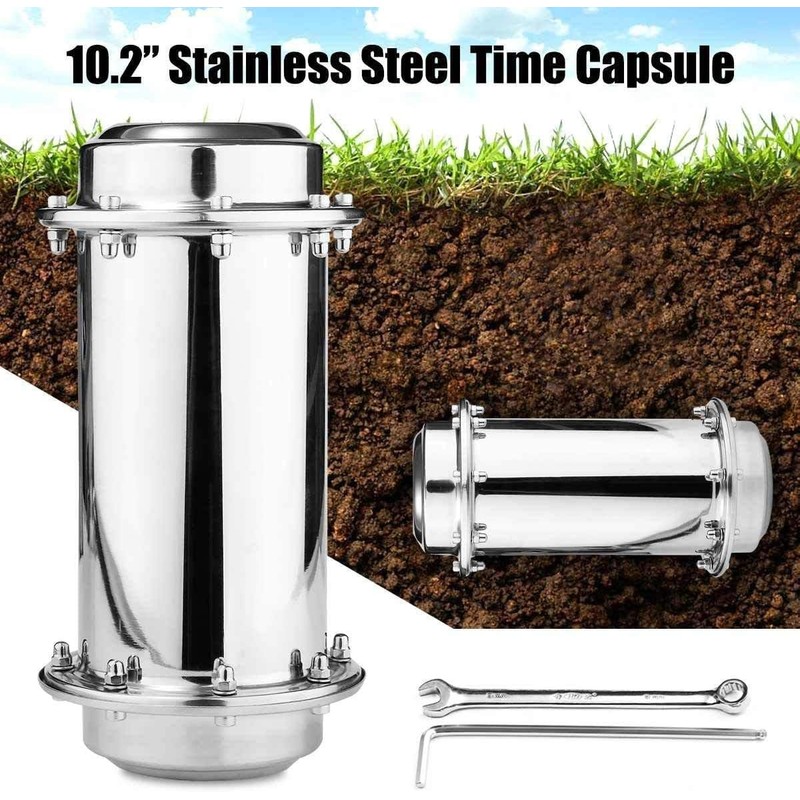 pobowlgarls NBTR-00000001 Stainless Steel Water Resistant Container with Time Capsules