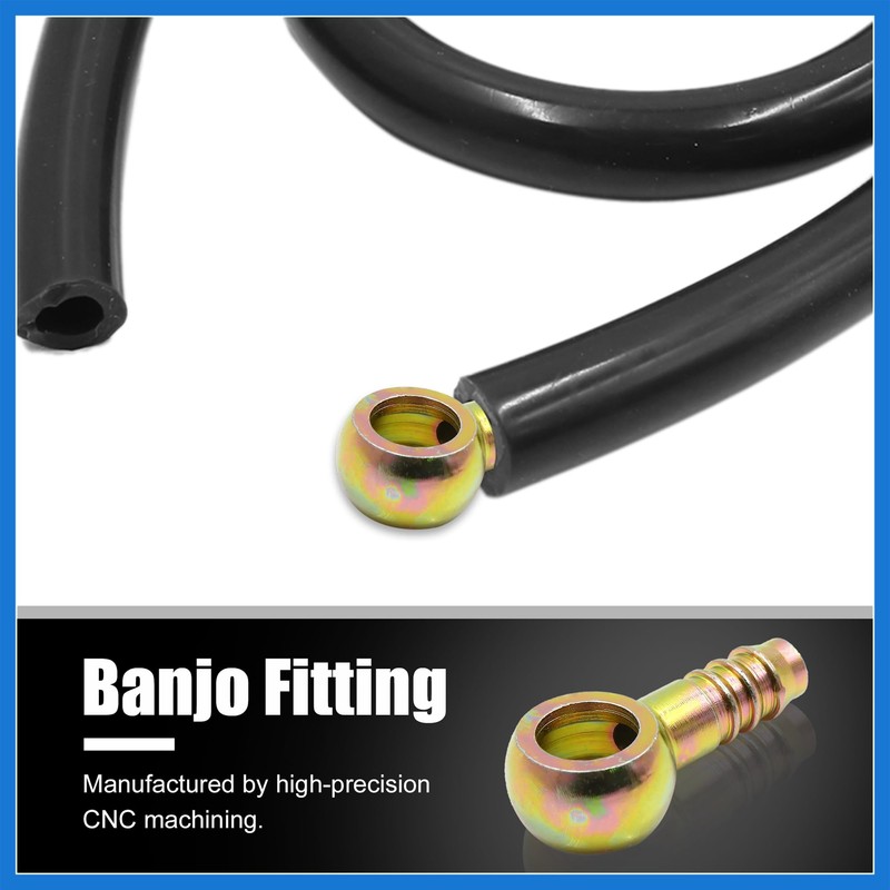 VekAuto 3/8" 10mm ID Hose Barb 14mm Banjo Fitting Fuel