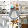 Eumyviv 3 Pack Bell Shaped Alabaster Glass Lamp Shade Replacement