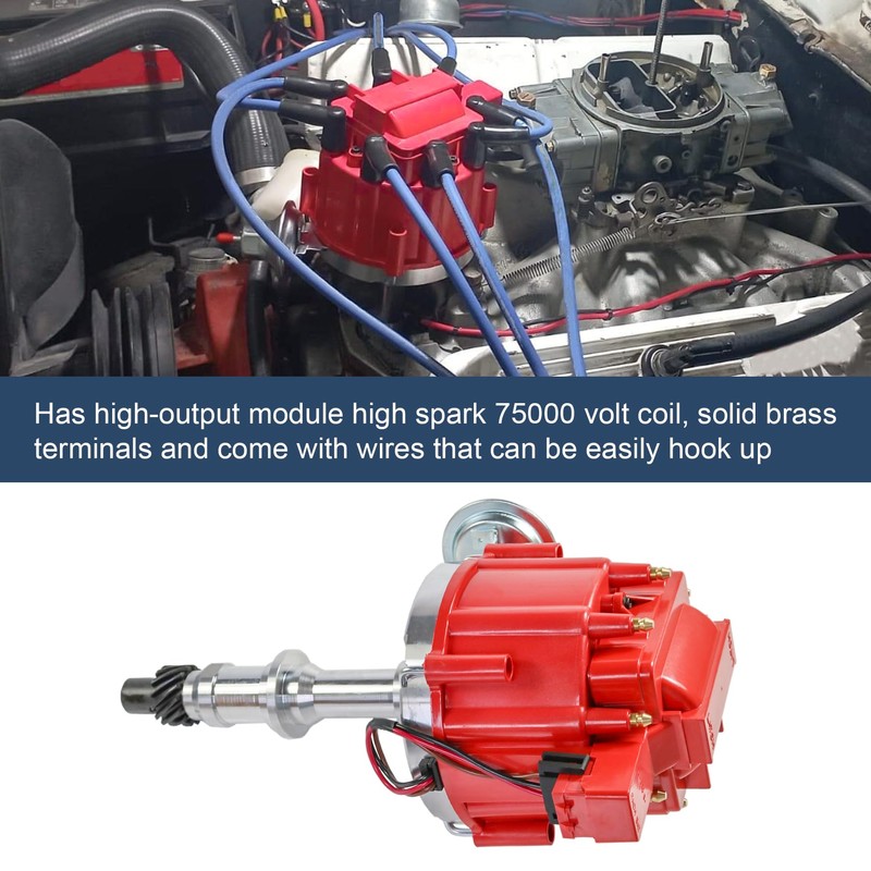 HEI Distributor w/Cap & Rotor Replacement For Pontiac 301ci 326ci