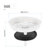 METALLIXITY Kitchen Sink Strainer (3.1" x 2.4"), Plastic Sink Stopper