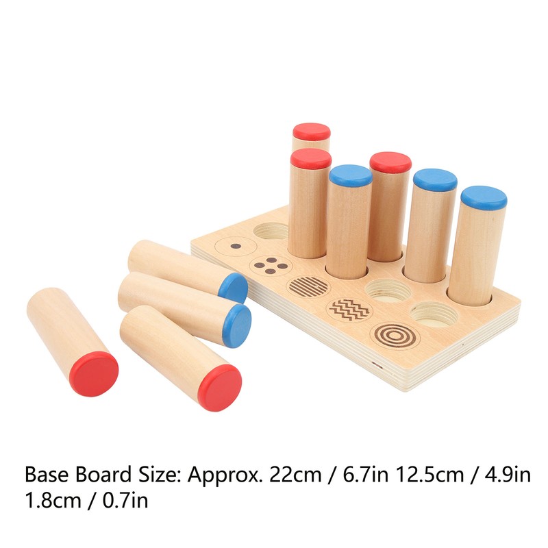 Wooden Sound Cylinders Toy Sensory Integration Training Educational Sound Stick