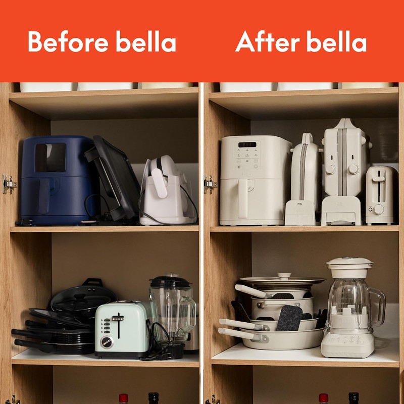bella Flip-n-Store Waffle Maker with EverGood™ Ceramic Nonstick Coating, Fits-anywhere™