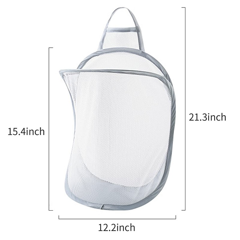 Pop-up Hanging Laundry Hamper Small Mesh Laundry Basket 2 Pack