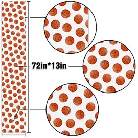 Buxiuer Basketball Table Runner Senior Night 2025 Decoration Sports Ball Themed Birthday Party Dining Room Home Kitchen Island Decor (13" x 72")