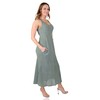 Dare2bStylish Womens Bias Cut Natural Linen Long Maxi Sleeveless Dress