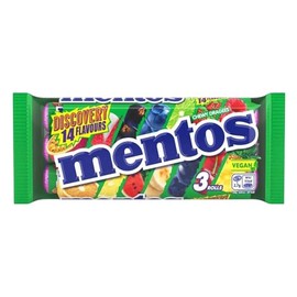 Mentos Discovery I 3 Rolls of Fruit Flavored Chewy Dragees I 112g 3.9 ounce total