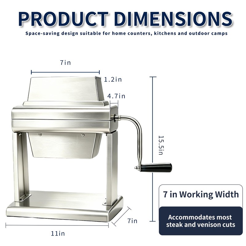 7 Inch Commercial Meat Tenderizer Machine