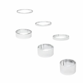 Lotatheta Silver 2/3/5/10/15/20mm Bicycle Headset Stem Washer Spacer Fits 1-1/8" (28.8mm) Heads Steerer Tubes for Road Bike MTB Silver Aluminium Alloy