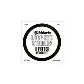D'Addario LE013 .013 Plain Steel Loop End Single String