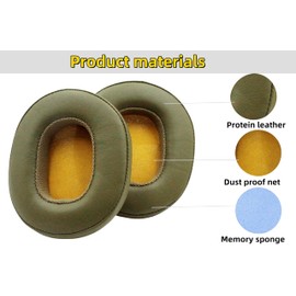 Xinyuekj Replacement Ear Pads Compatible with Skullcandy Crusher Wireless/Evo/Hesh ANC/EVO/Crusher ANC/Venue Wireless ANC Earphone Ear Pads (Army Green)