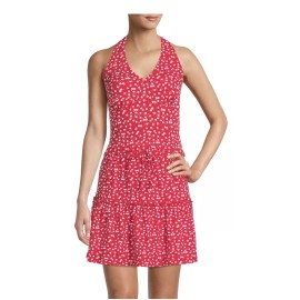 No Boundaries  2 PC SET Juniors MEDIUM Fitted Halter Tie V-Neck & Mini Skirt Flirty Style