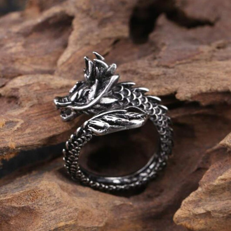 PULABO Creative Personality Adjustable Dragon Style Ring Men Women Jewelry