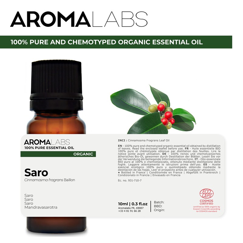 Bio - Saro Essential Oil - 10mL - 100% Pure,