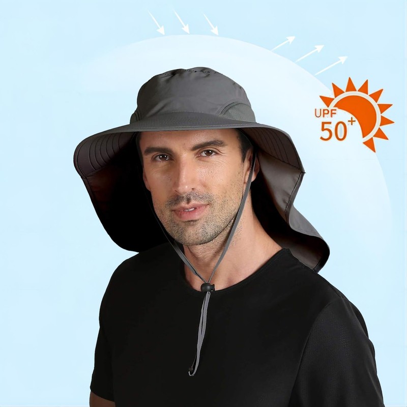 Sombrero de sol de ala Ancha, Gorro de Pesca Transpirable