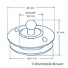 Bootsteile Brauer Loxx® Bottom Button for Fabrics Large 20 mm