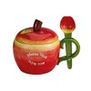 Rite Lite Rosh Hashanah Ceramic Apple Honey Dish With Spoon