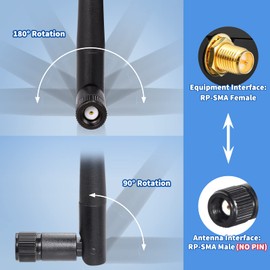 Bingfu Dualband WLAN Antenne 2,4 GHz 5 GHz 5,8 GHz 3 dBi MIMO RP-SMA-Stecker (2er-Pack) + 2 x 30 cm U.FL auf RP-SMA-Kabel für WLAN-Router Wireless Mini PCI Express PCIE-Netzwerkkartenadapter