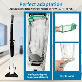 Tomkity 12 St1ck Staubsaugerbeutel f1r Vorwerk Kobold VK7 FP7 mit 2 Filter, FP7 Premium Filtert1ten f1r Kobold, Zubeh?r f1r Vorwerk Akkusauger VK7