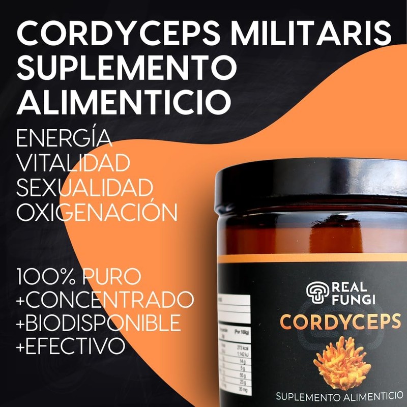 Cordyceps Suplemento en polvo de extracto de hongo - (100g)