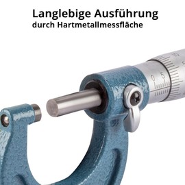 STAHLWERK Outside Micrometer with 0-25 mm Measuring Range DIN 863 Micrometer / Micrometer Screw
