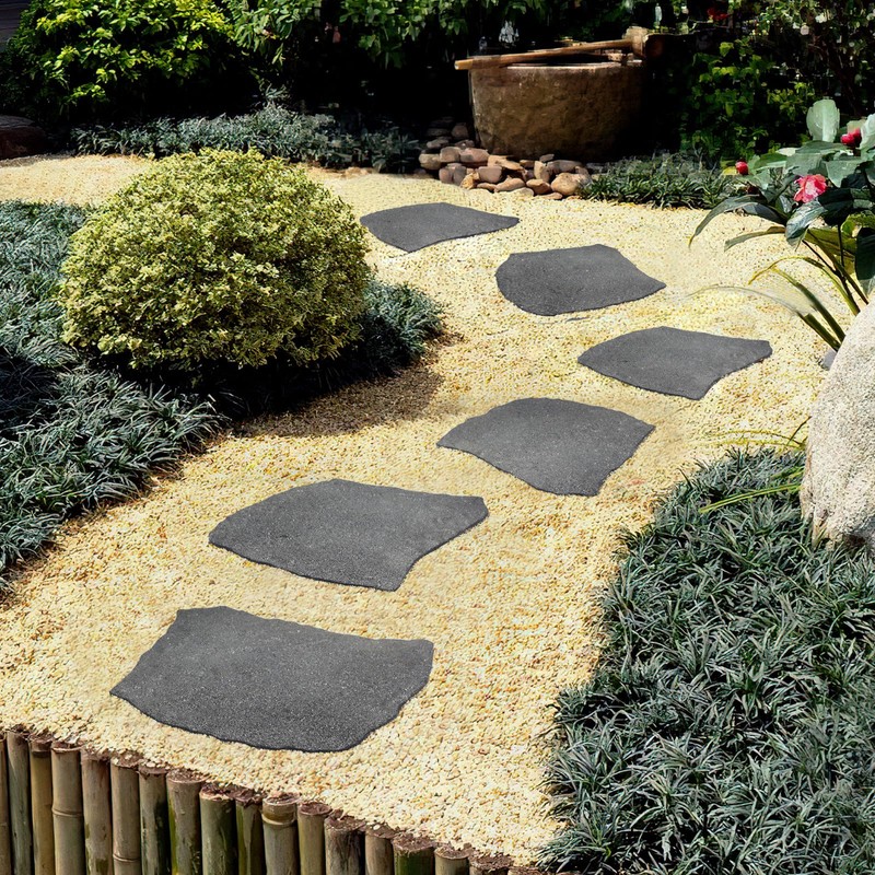 Sekcen 3 Pack Rubber Stepping Stones Outdoor Garden Rubber Pavers