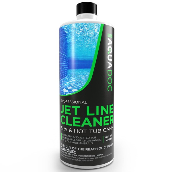 MAV AquaDoc Spa Jet Cleaner for Hot Tub - Spa Jet Line Cleaner for Hot Tubs & Jetted Tub Cleaner to Keep Your Jets Clean - Fast Acting Spa Flush for Hot Tub (Jet Line Cleaner - 1 Pint)