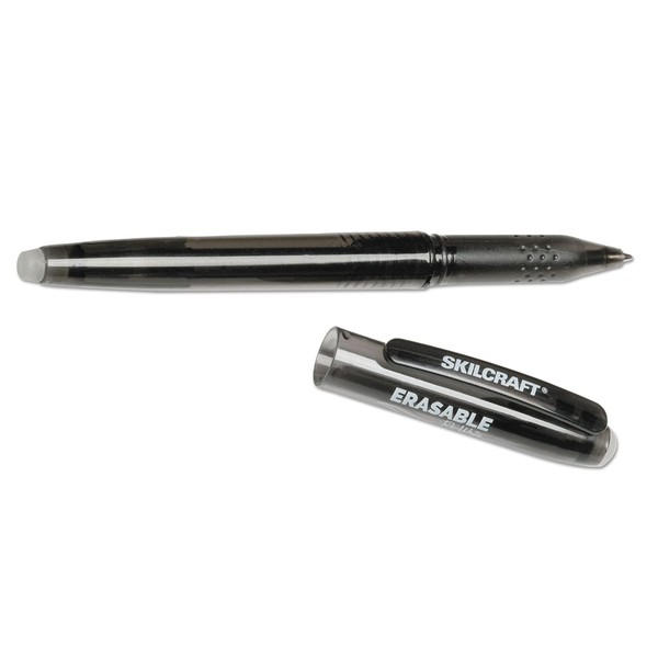 SKILCRAFT Erasable Re-Write Gel Stick Pen - Fine Point -