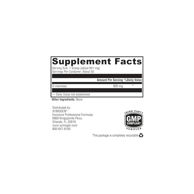 Xymogen Uritrax Suplemento Manosa Salud Vías Urinarias Vejiga Polvo Suplementos