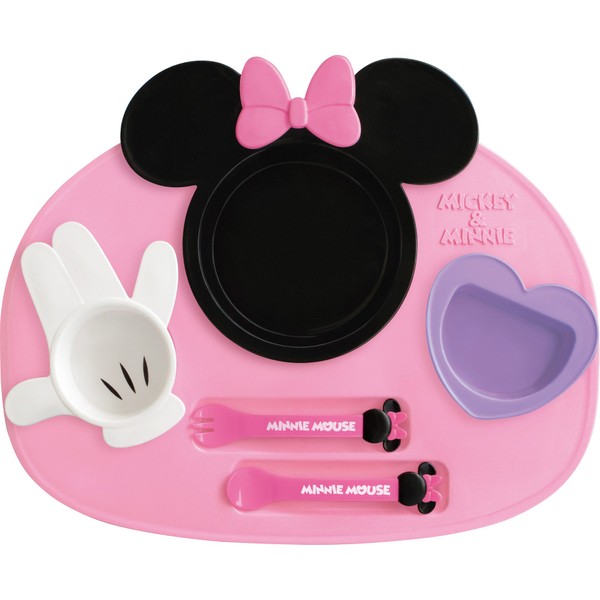 Nishiki Kasei [Meal Is Fun] Minnie Mouse Icon Lunch Plate