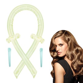 Curls Without Heat, Meinraum Overnight Curls, Silk Curls Overnight with 2 Hairpins, New Heatless Curls Band, Curling Tape, DIY Hair Curls Hairstyle Set for Long Medium Hair