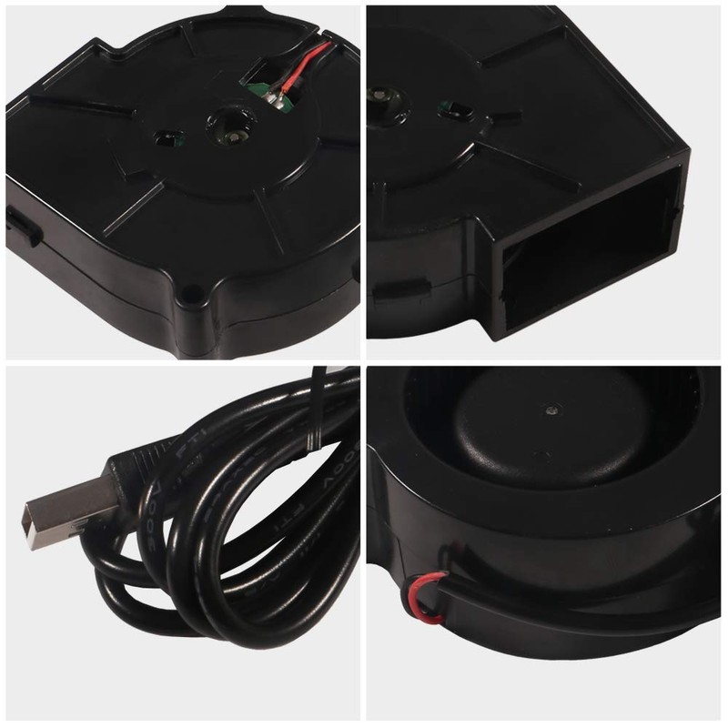 AITRIP 2pcs 75mm Blower 5V USB 75x30mm 7530 Brushless DC