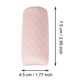 Mini Skater 12pcs Silicone Travel Bottle Cover Reusable Elastic Sleeve Fit Standard Toiletry Container Stretching Bottle Lid Cap for Luggage Bag Suitcase Prevent Leakage Solution (Light Pink)