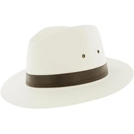 The Hat Company Mens Cotton Fedora A232 , Small 57cm, Beige