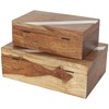 Deco 79 Mango Wood Decorative Box Decorative Keepsake Boxes with