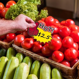 ERDOGLY 300 Pieces Starburst Signs for Retail Store, English Label Blank Sale Paper Signs Price Burst Tags, Garage Sale Sign Price Tags for Yard Sales Supplies, Poster Board Decorations (3 x 3.7 Inch)