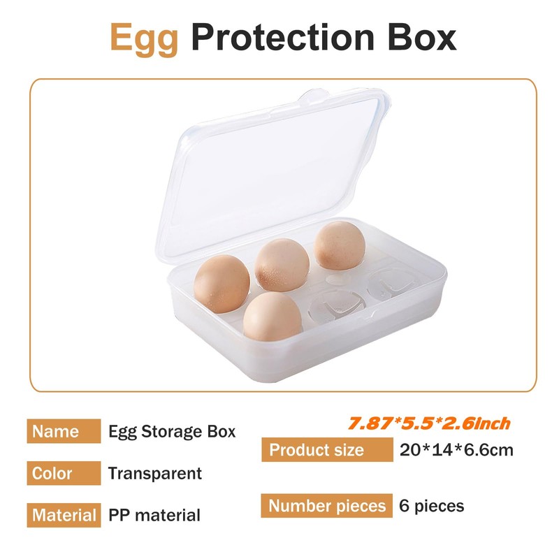 RoseFlower Pack of 2 Egg Box, 6 Eggs, Egg Transport