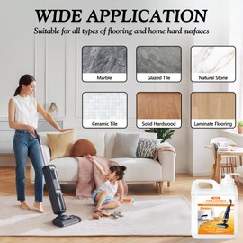5L Floor Cleaning Solution,Floor Cleaner for Mopping with Tineco,Deep Cleaning &Deodorizing for Roborock,Compatible with Saros Series,S8/S7 Series,Q Revo/Q Series,iFLOOR Series Wet Dry Vacuum